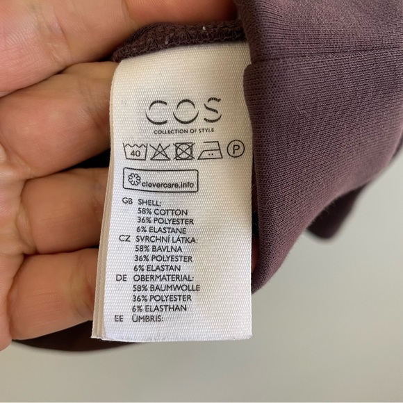 COS Purple Roll Neck Scuba Top Sweater Size XS - Picture 8 of 9